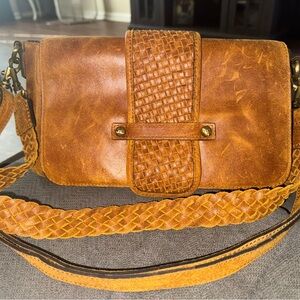 Patricia Nash Tan Leather Crossbody Bag